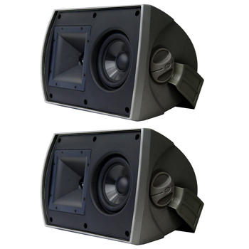 2pc Klipsch AW-525 Outdoor Loudspeakers Black 