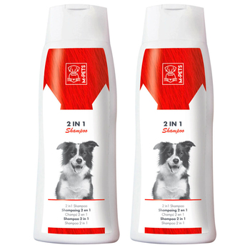 2PK M-Pets 2 in 1 Dog Pet Shampoo & Conditioner - 250 ml
