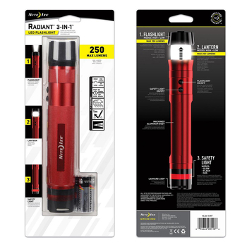 Nite Ize Radiant 3-In-1 LED Flashlight 250lm - Red