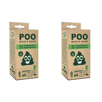 2PK 60PK M-Pets Poo Dog/Puppy Pet Compostable/Biodegradable Waste Bags Container