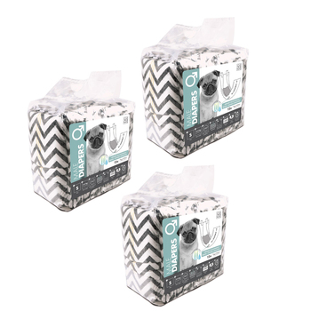 3x 12pc M-Pets Male Dog/Puppy Pet Diapers Breathable Small w/ Witness Indicator