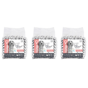 3x 10pc M-Pets Female Dog/Puppy Pet Diapers Breathable Large w/ Witness Indicator