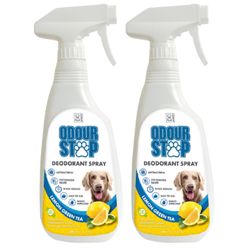 2PK M-Pets 500ml Odour Stop Deodorant Pet Spray Lemon Green Tea