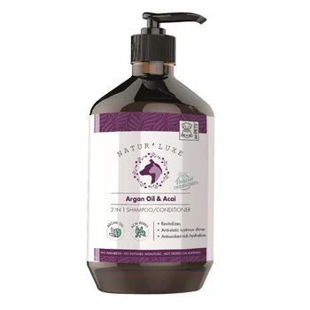 M-Pets 500ml Argan Oil & Acai 2 In 1 Pet Shampoo Conditioner