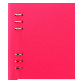 Filofax A5 Saffiano Clipbook Personal Organiser Planner - Fluoro Pink