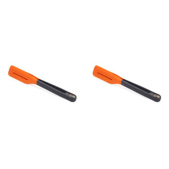 2PK Joseph & Joseph Silicone Turner Tongs - Grey/Orange