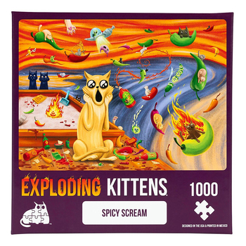 1000pc Exploding Kittens Spicy Scream Puzzle 49x68cm