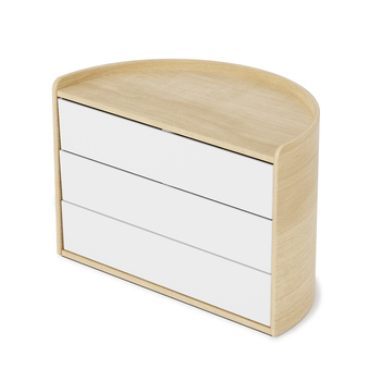 Umbra Moona Bathroom/Jewelry Storage Box White/Natural