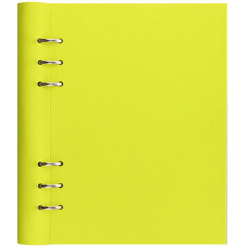 Filofax A5 Saffiano Clipbook Personal Organiser Planner - Fluoro Yellow