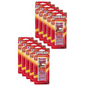 10x 10pc Eveready AA Heavy Duty Zinc-Carbon Battery For Most Devices