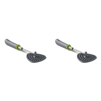 2PK Joseph & Joseph Delta 30.5cm Folding Potato Masher - Grey/Green