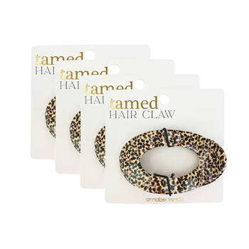 4PK Annabel Trends Tamed Flat Hair Claw Women's Accessory 9x5x2.5cm Spot