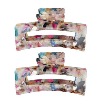 2PK Annabel Trends Tamed Hair Claw Women's Accessory 8.5cm - Gemstone