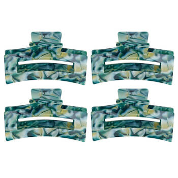 4PK Annabel Trends Tamed Hair Claw Women's Accessory 8.5cm - Malachite