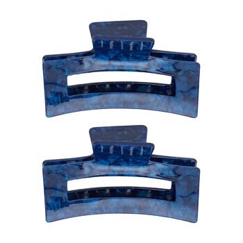 2PK Annabel Trends Tamed Hair Claw Women's Accessory 8.5x4cm Navy