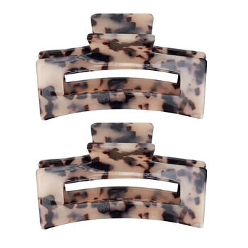 2PK Annabel Trends Tamed Hair Claw Women's Accessory 8.5cm - Tortoiseshell
