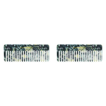 2PK Annabel Trends Tamed Hair Comb Rectangle 15cm - Malachite