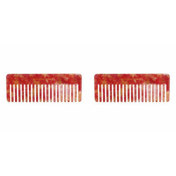 2PK Annabel Trends Tamed Hair Comb Rectangle 15cm - Sherbet