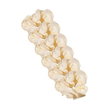 6PK Annabel Trends Tamed Double Scrunchie Women's Hair Accessory 18.5cm Cream