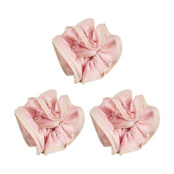 3PK Annabel Trends Tamed Double Scrunchie Women's Hair Accessory 18.5cm Pink