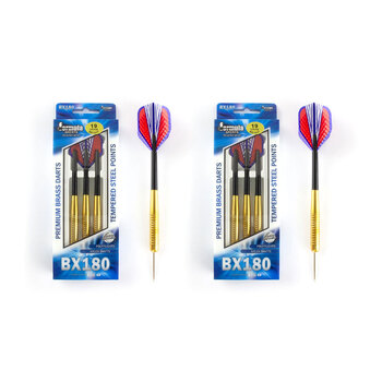 2x 12pc Formula Sports BX180 Premium 19g Brass Darts Steel Tip