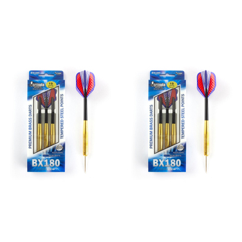 2x 12pc Formula Sports BX180 Premium 22g Brass Darts Steel Tip