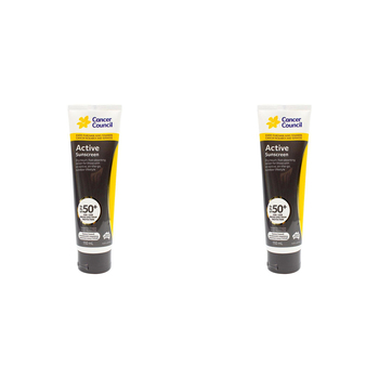 2PK Cancer Council 110ml Active Sunscreen SPF50+ Body Lotion
