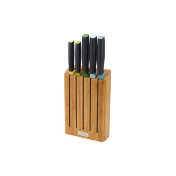 5pc Joseph & Joseph Elevate Knife Set with Bamboo Block