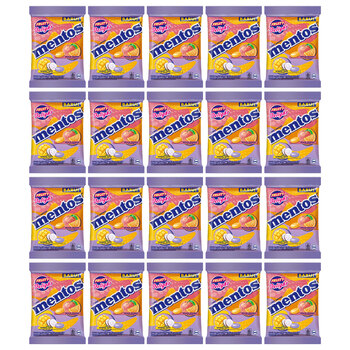 20PK Mentos Assorted Fruity Delight Chewy Dragees Candy 121g Bag