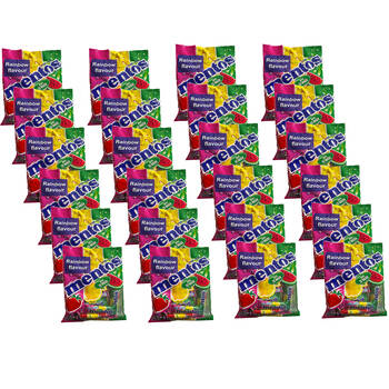 24PK Mentos Assorted Fruit Flavour Mini Candy Bag 20g - Rainbow