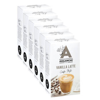 6x 10pc Avalanche Vanilla Latte Cafe Style Instant Coffee 160g Powdered Drink