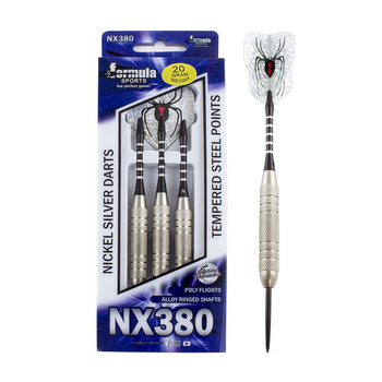 12pc Formula Sports NX380 20g Darts Nickel Silver Barrels