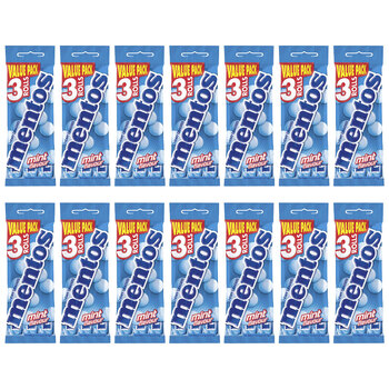 42pc Mentos Classic Mint Flavour Chewy Dragees Candy Roll 29g