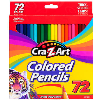 72pc Cra-Z-Art Stationery Kids Drawing Pencils Pack 3y+ Multi Colours