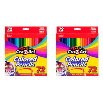 2x 72pc Cra-Z-Art Stationery Kids Drawing Pencils Pack 3y+ Multi Colours