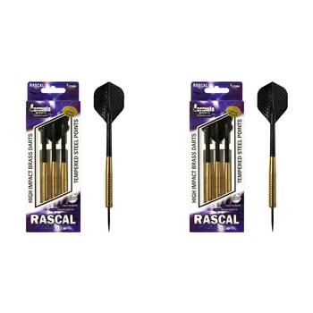 2x 12pc Formula Sports Rascal 20g Brass Barrel Darts Tempered Steel Tip