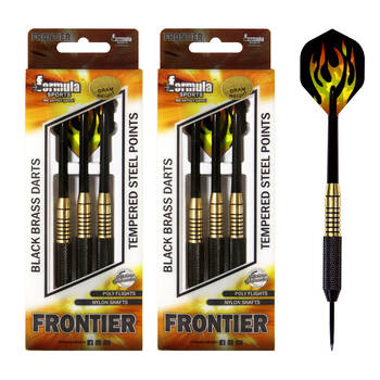 2x 12pc Formula Sports 24g Frontier Black Brass Darts
