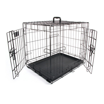 M-Pets 61x48cm Cruiser Dog/Puppy Pet Wire Crate Travel Crate w/Double Door Small