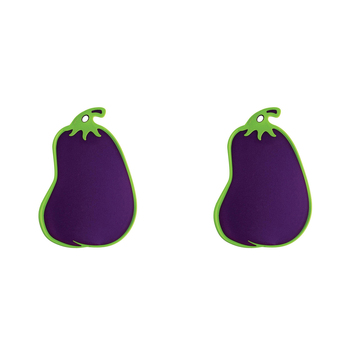2PK Dexas Cut & Serve Silicone 24x35cm Cutting Board - Eggplant