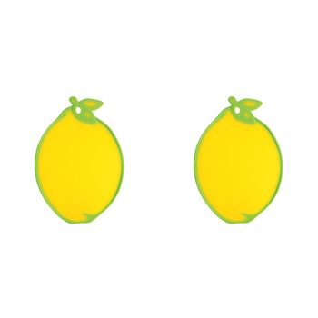 2PK Dexas Cut & Serve Silicone 24x34cm Cutting Board - Lemon