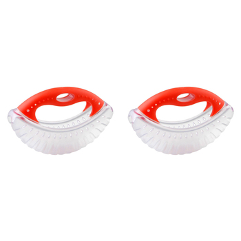 2PK Dexas Silicone 19cm Mezzaluna Chopper Slicer - Red