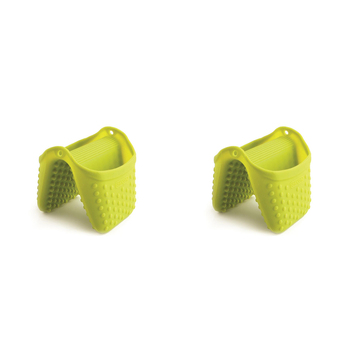 2PK Dexas Silicone 7.5cm Pinch Oven Hand Mitt Protection - Green