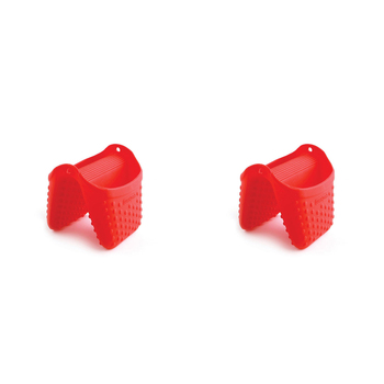 2PK Dexas Silicone 7.5cm Pinch Oven Hand Mitt Protection - Red