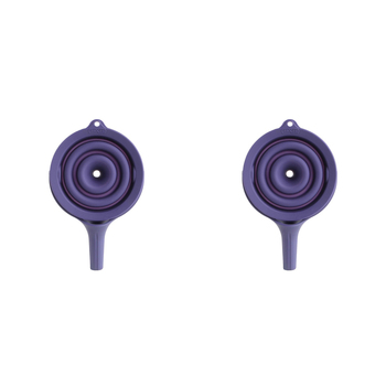 2PK Dexas 11.5cm Silicone Pop Funnel Kitchen Utensil - Purple