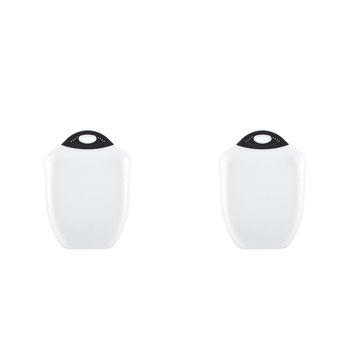 2PK Dexas 33cm Chop & Scoop Chopping Board Medium - White/Black