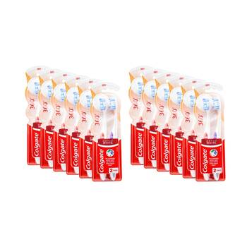 12x 2PK Colgate Optic White Toothbrush Pack Soft Firmness Bristles Dental Care