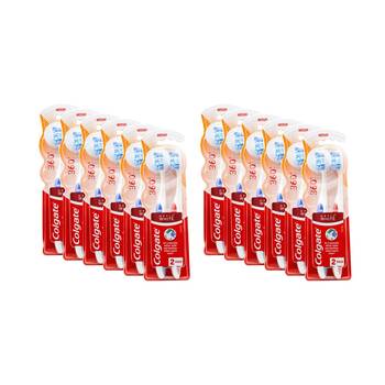 12x 2PK Colgate Optic White Toothbrush Pack Medium Firmness Bristles Dental Care