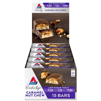 15pc Atkins Low Carb 34g Endulge Bar - Caramel Nut Chew
