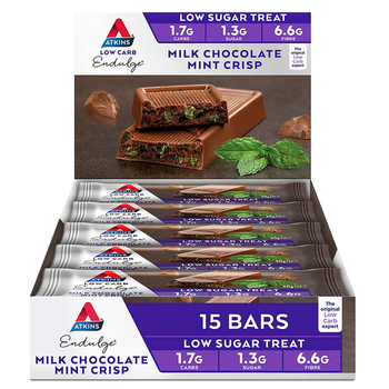 15pc Atkins Low Carb 30g Endulge Bar - Milk Chocolate Mint