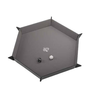 Gamegenic Magnetic Dice Tray Hexagonal 353x353mm Black/Gray